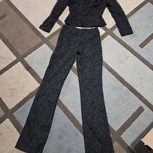 Elegant Black Lace Women's Jumpsuit
